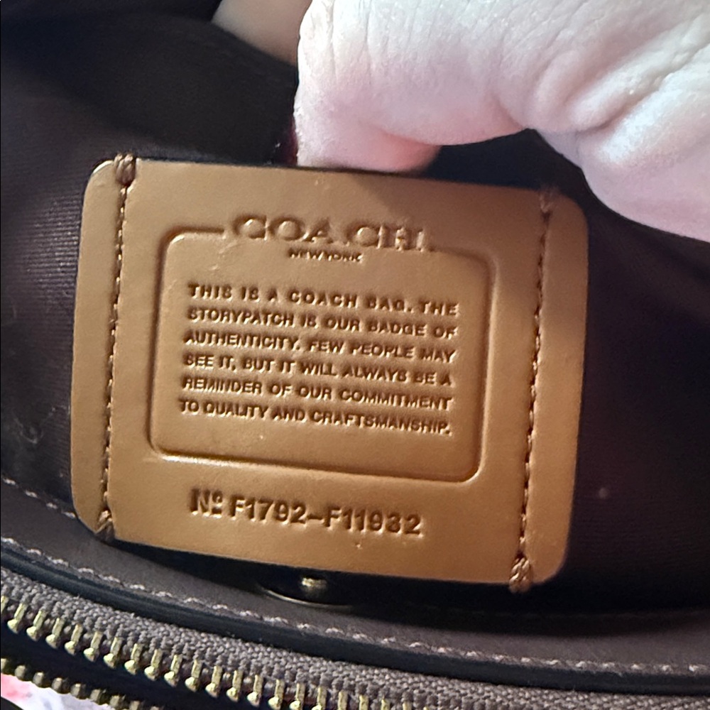 Coach Dark Purple Floral Crossbody Bag - Picture 4 of 4